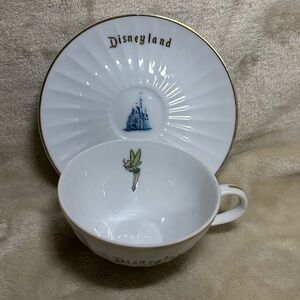 Vintage Disneyland Tea Cup & Saucer Featuring Tinkerbell and the Castle